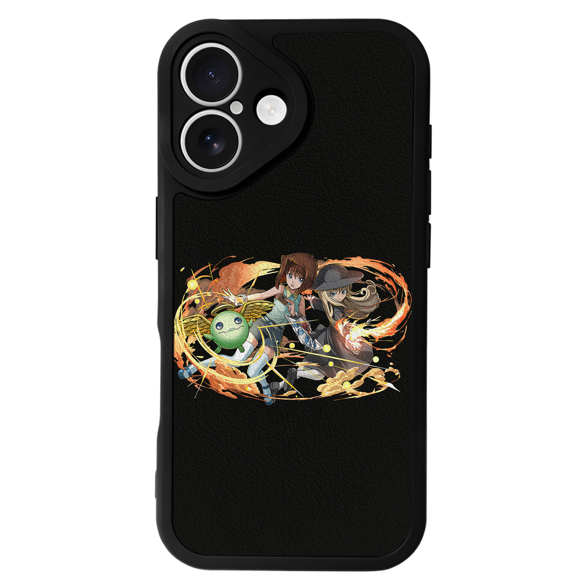 （画像用） 遊☆戯☆王 Yu-Gi-Oh! 【iPhone 16シリーズ対応】シリコンスマホケース（レザー調） 材質：シリコン